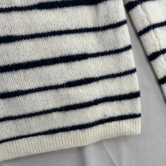 Rag & Bone Striped Lambswool Sam Sweater Pullover Ivory Navy Size XS - Picture 8 of 12
